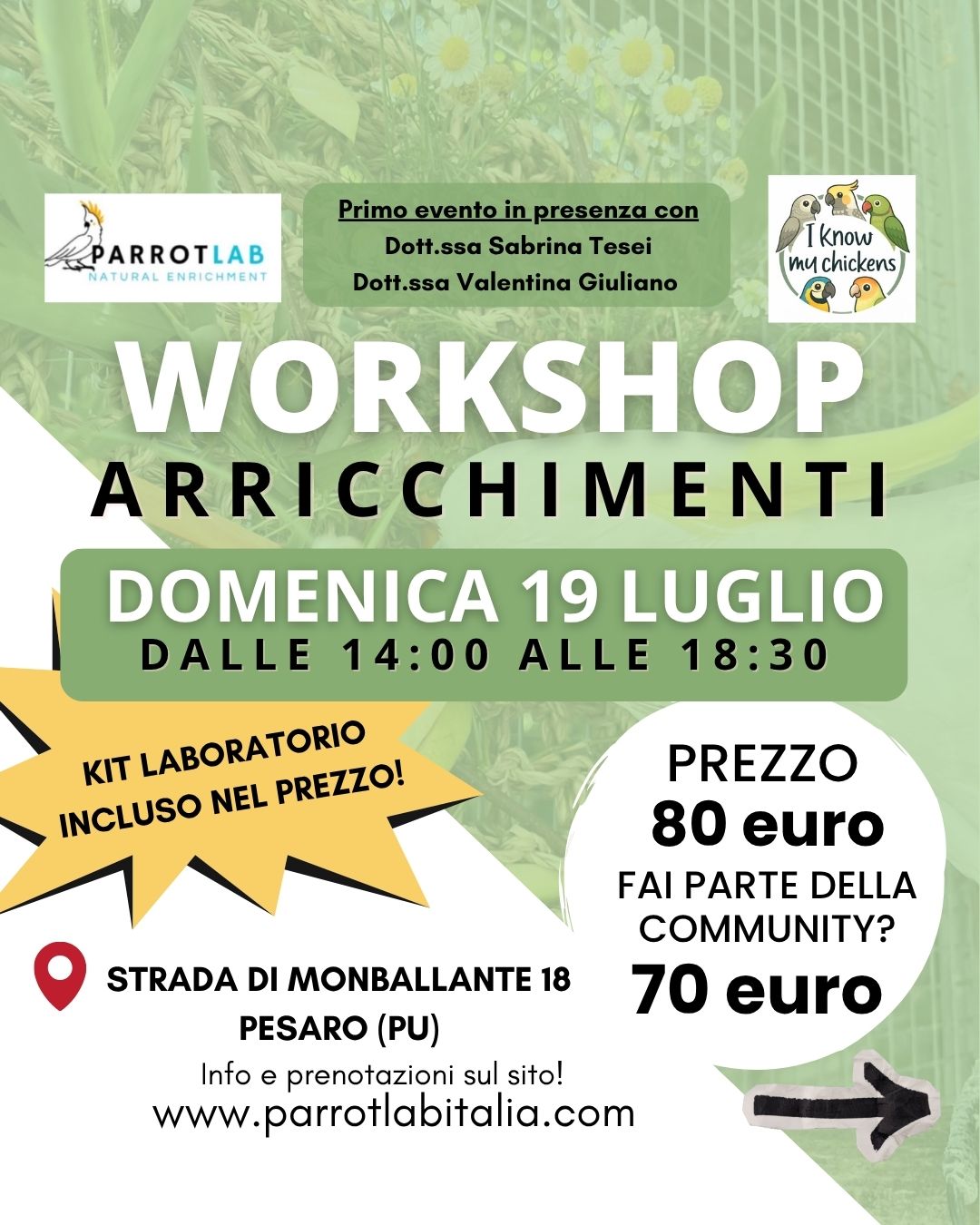 Workshop Arricchimenti (in presenza)