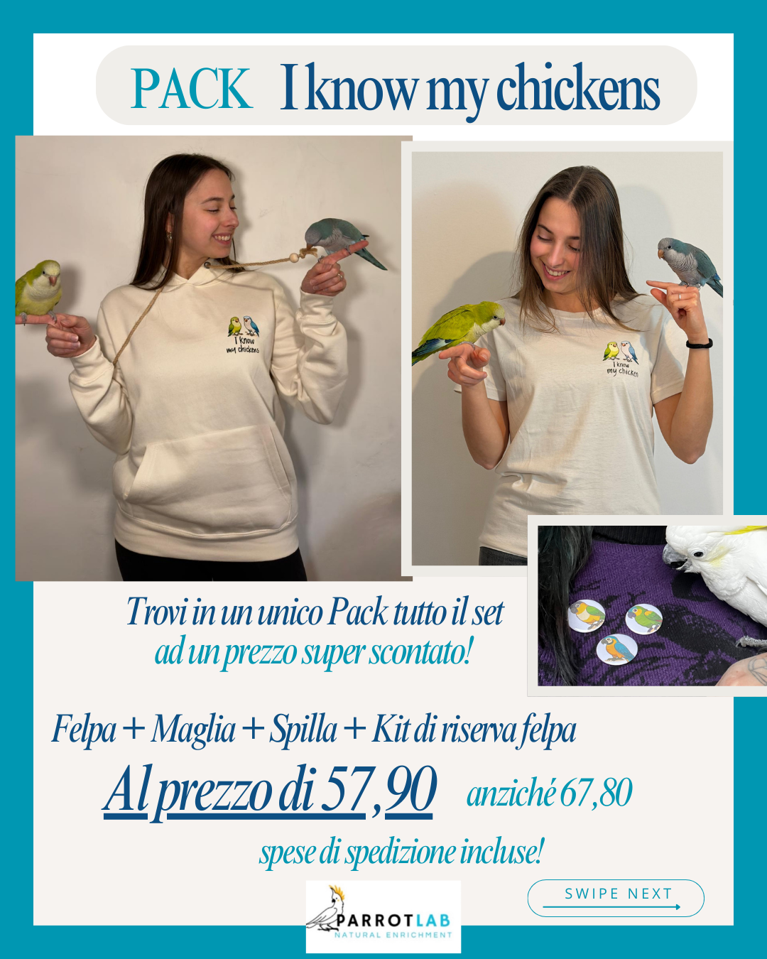 Pack Felpa FELPATA + T-shirt personalizzabili + spilla + Kit refill