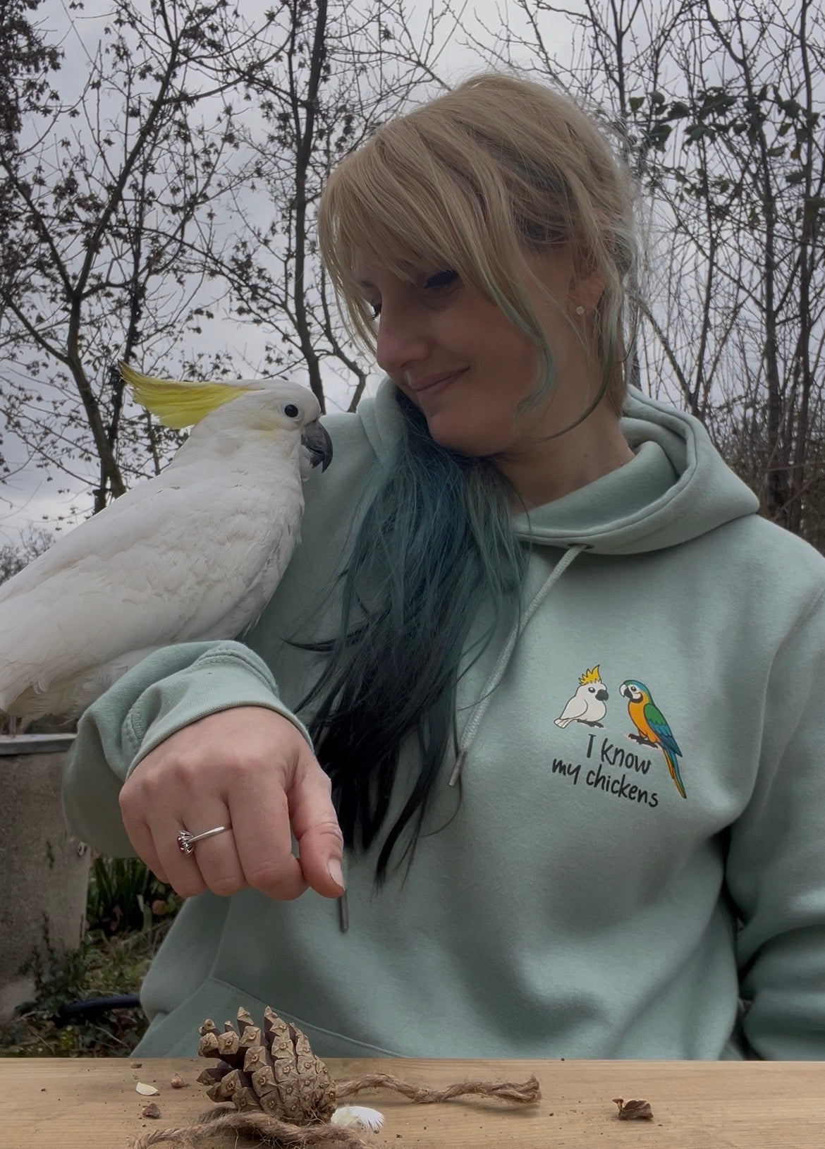 Felpa FELPATA personalizzabile "I know my chicken"