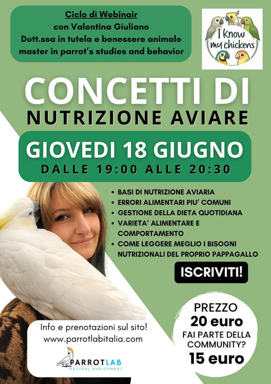 Webinair - Concetti di nutrizione aviare